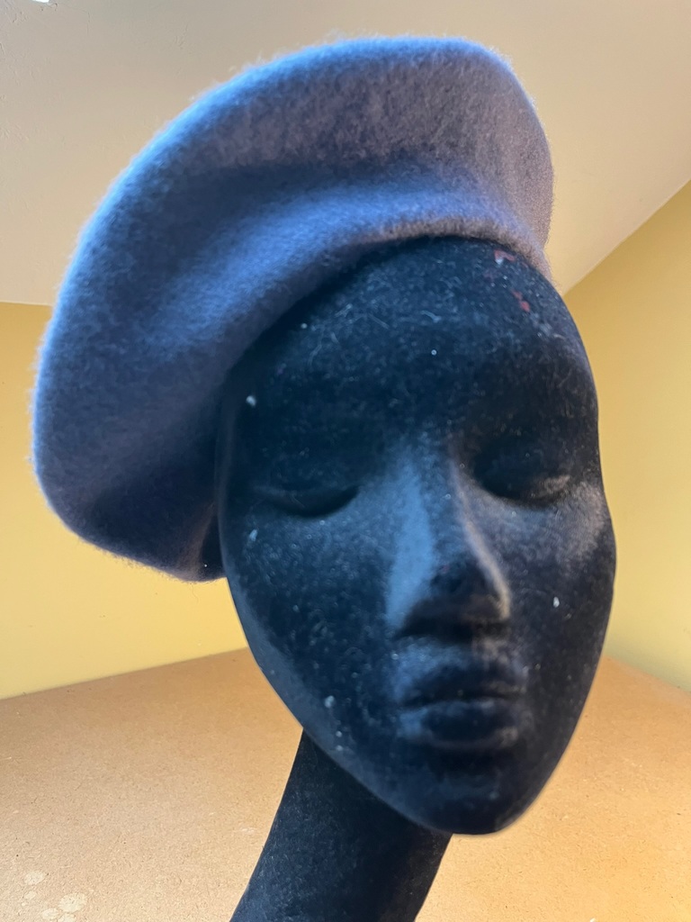 Grey Charcoal Felt Beret